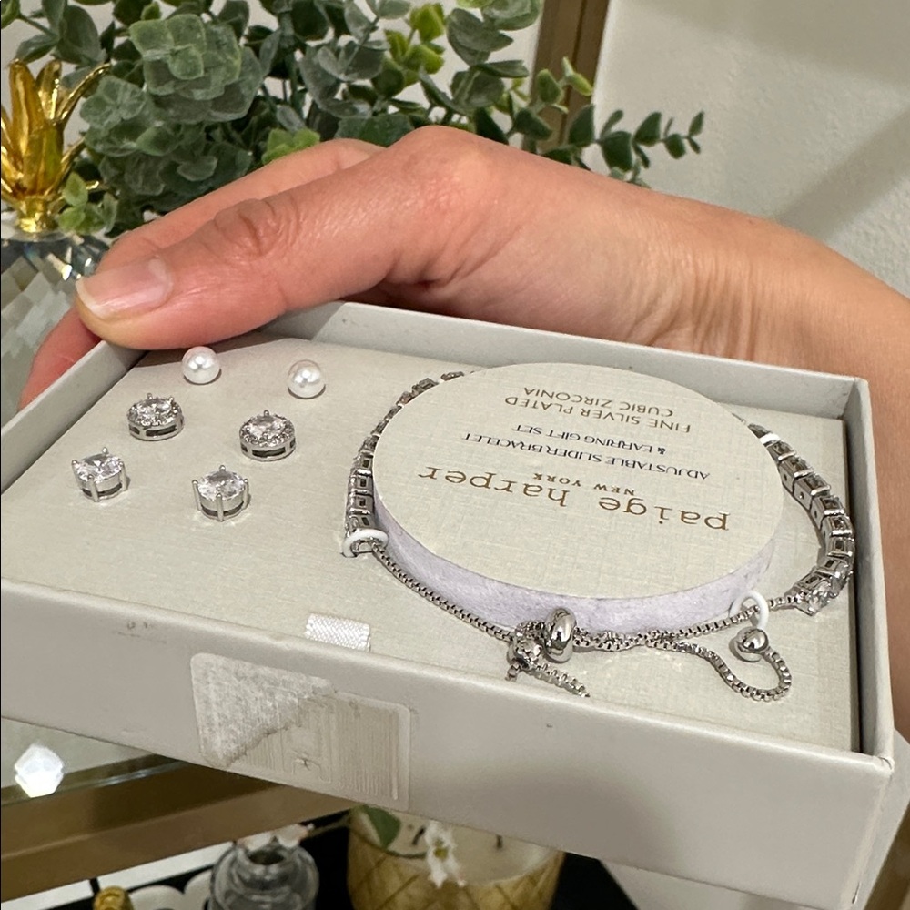 Sterling Silver Bracelet and Earring Set - Picture 4 of 5